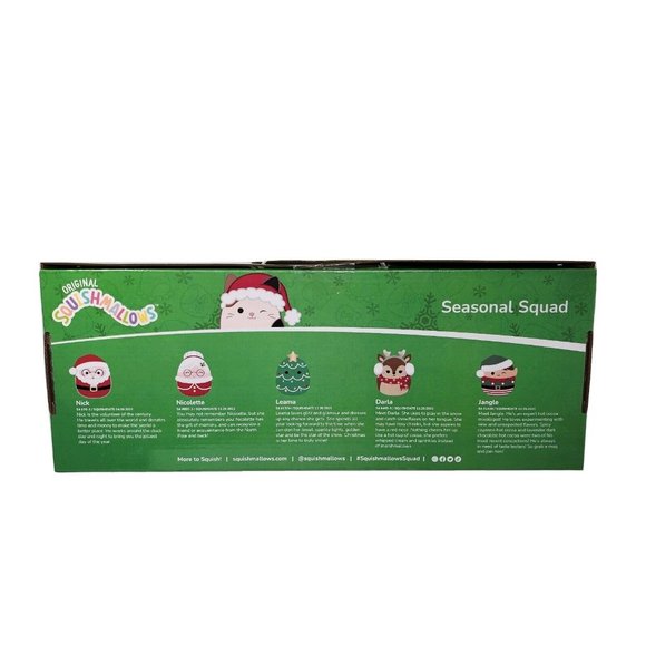 Christmas Holiday 4in Squishmallow Gift Set 2022 NEW in Box Seasonal Squad - Picture 2 of 2